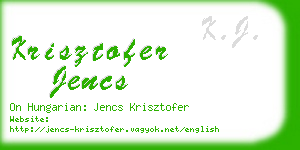 krisztofer jencs business card